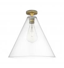 Innovations Lighting 434-1F-BB-GBC-162 - Crown Point - 1 Light - 16 inch - Brushed Brass - Flush Mount