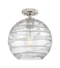 Innovations Lighting 434-1F-PN-G1213-10CL - Crown Point - 1 Light - 10 inch - Polished Nickel - Flush Mount