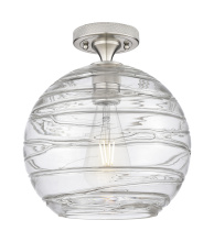 Innovations Lighting 434-1F-SN-G1213-10CL - Crown Point - 1 Light - 10 inch - Satin Nickel - Flush Mount