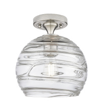 Innovations Lighting 434-1F-SN-G1213-8CL - Crown Point - 1 Light - 8 inch - Satin Nickel - Flush Mount