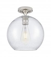 Innovations Lighting 434-1F-SN-G124-10 - Crown Point - 1 Light - 10 inch - Satin Nickel - Flush Mount