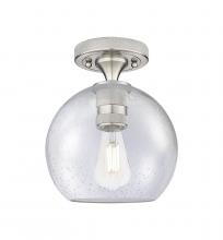 Innovations Lighting 434-1F-SN-G124-8 - Crown Point - 1 Light - 8 inch - Satin Nickel - Flush Mount