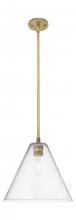 Innovations Lighting 434-1S-BB-GBC-124 - Crown Point - 1 Light - 12 inch - Brushed Brass - Pendant
