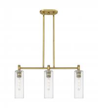 Innovations Lighting 434-3I-BB-G434-12CL - Crown Point - 3 Light - 31 inch - Brushed Brass - Island Light