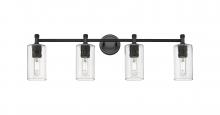 Innovations Lighting 434-4W-BK-G434-7SDY - Crown Point - 4 Light - 34 inch - Matte Black - Bath Vanity Light