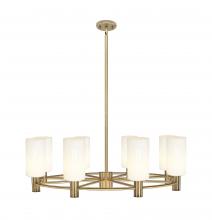 Innovations Lighting 434-8CR-BB-G434-7WH - Crown Point - 8 Light - 32 inch - Brushed Brass - Chandelier