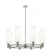 Innovations Lighting 434-8CR-PN-G434-12WH - Crown Point - 8 Light - 32 inch - Polished Nickel - Chandelier
