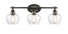 Innovations Lighting 438-3W-BK-G4384 - Amina - 3 Light - 27 inch - Matte Black - Bath Vanity Light