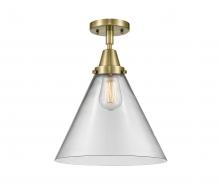 Innovations Lighting 447-1C-AB-G42-L - Cone - 1 Light - 12 inch - Antique Brass - Semi-Flush Mount