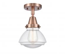 Innovations Lighting 447-1C-AC-G322 - Olean - 1 Light - 7 inch - Antique Copper - Semi-Flush Mount