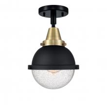 Innovations Lighting 447-1C-BAB-HFS-64-BK - Hampden - 1 Light - 7 inch - Black Antique Brass - Flush Mount