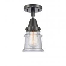 Innovations Lighting 447-1C-BK-G184S - Canton - 1 Light - 6 inch - Matte Black - Semi-Flush Mount