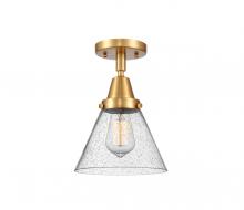 Innovations Lighting 447-1C-SG-G44 - Cone - 1 Light - 8 inch - Satin Gold - Semi-Flush Mount