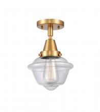 Innovations Lighting 447-1C-SG-G532 - Oxford - 1 Light - 8 inch - Satin Gold - Semi-Flush Mount