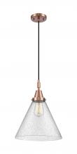 Innovations Lighting 447-1P-AC-G44-L - Cone - 1 Light - 12 inch - Antique Copper - Mini Pendant