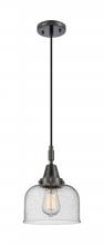 Innovations Lighting 447-1P-BK-G74 - Bell - 1 Light - 8 inch - Matte Black - Mini Pendant