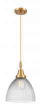 Innovations Lighting 447-1P-SG-G222 - Seneca Falls - 1 Light - 10 inch - Satin Gold - Mini Pendant