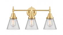 Innovations Lighting 447-3W-SG-G62 - Cone - 3 Light - 24 inch - Satin Gold - Bath Vanity Light