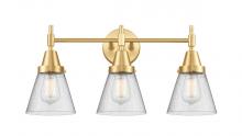 Innovations Lighting 447-3W-SG-G64 - Cone - 3 Light - 24 inch - Satin Gold - Bath Vanity Light