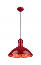Innovations Lighting 455-1P-16RD - Langston - 1 Light - 16 inch - Red - Cord hung - Pendant