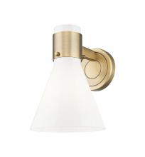 Innovations Lighting 464-1W-BB-G464C-7GW - Lawton Cone - 1 Light - 8 inch - Brushed Brass - Sconce