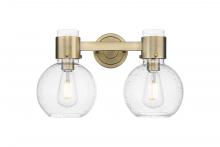 Innovations Lighting 464-2W-BB-G464B-7SDY - Lawton Sphere - 2 Light - 17 inch - Brushed Brass - Bath Vanity Light
