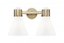 Innovations Lighting 464-2W-BB-G464C-7GW - Lawton Cone - 2 Light - 17 inch - Brushed Brass - Bath Vanity Light