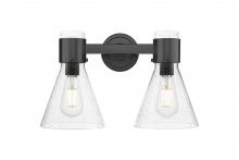 Innovations Lighting 464-2W-BK-G464C-7SDY - Lawton Cone - 2 Light - 17 inch - Matte Black - Bath Vanity Light