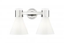 Innovations Lighting 464-2W-PN-G464C-7GW - Lawton Cone - 2 Light - 17 inch - Polished Nickel - Bath Vanity Light