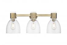 Innovations Lighting 464-3W-BB-G464D-7SDY - Lawton Bell - 3 Light - 27 inch - Brushed Brass - Bath Vanity Light