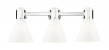 Innovations Lighting 464-3W-PN-G464C-7GW - Lawton Cone - 3 Light - 27 inch - Polished Nickel - Bath Vanity Light