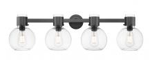 Innovations Lighting 464-4W-BK-G464B-7CL - Lawton Sphere - 4 Light - 27 inch - Matte Black - Bath Vanity Light