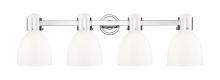 Innovations Lighting 464-4W-PN-G464D-7GW - Lawton Bell - 4 Light - 27 inch - Polished Nickel - Bath Vanity Light