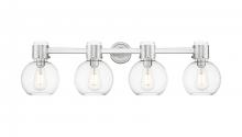 Innovations Lighting 464-4W-SN-G464B-7CL - Lawton Sphere - 4 Light - 27 inch - Satin Nickel - Bath Vanity Light