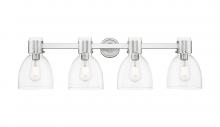 Innovations Lighting 464-4W-SN-G464D-7CL - Lawton Bell - 4 Light - 27 inch - Satin Nickel - Bath Vanity Light