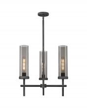 Innovations Lighting 471-3CR-WZ-G471-12SM - Lincoln - 3 Light - 21 inch - Weathered Zinc - Pendant