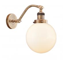 Innovations Lighting 515-1W-BB-G201-8 - Beacon - 1 Light - 8 inch - Brushed Brass - Sconce