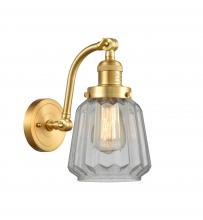Innovations Lighting 515-1W-SG-G142 - Chatham - 1 Light - 7 inch - Satin Gold - Adjustable Sconce