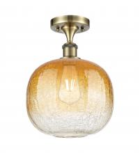 Innovations Lighting 516-1C-AB-G481-10AM - Brookhaven Sphere - 1 Light - 11 inch - Antique Brass - Semi-Flush Mount