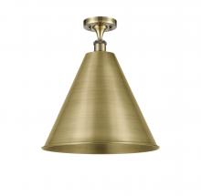 Innovations Lighting 516-1C-AB-MBC-16-AB - Berkshire - 1 Light - 16 inch - Antique Brass - Semi-Flush Mount