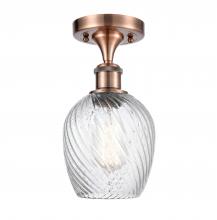Innovations Lighting 516-1C-AC-G292 - Salina - 1 Light - 6 inch - Antique Copper - Semi-Flush Mount