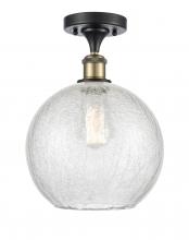 Innovations Lighting 516-1C-BAB-G125-10 - Athens - 1 Light - 10 inch - Black Antique Brass - Semi-Flush Mount