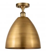 Innovations Lighting 516-1C-BB-MBD-12-BB - Bristol - 1 Light - 12 inch - Brushed Brass - Semi-Flush Mount