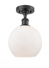 Innovations Lighting 516-1C-BK-G121 - Athens - 1 Light - 8 inch - Matte Black - Semi-Flush Mount