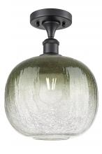 Innovations Lighting 516-1C-BK-G481-10SL - Brookhaven Sphere - 1 Light - 11 inch - Matte Black - Semi-Flush Mount