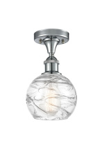 Innovations Lighting 516-1C-PC-G1213-6CL - Athens Deco Swirl - 1 Light - 6 inch - Polished Chrome - Semi-Flush Mount