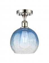 Innovations Lighting 516-1C-PN-G483-8SB - Brookhaven Globe - 1 Light - 8 inch - Polished Nickel - Semi-Flush Mount