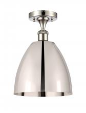 Innovations Lighting 516-1C-PN-MBD-9-PN - Bristol - 1 Light - 9 inch - Polished Nickel - Semi-Flush Mount