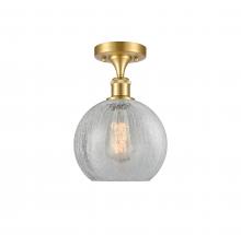 Innovations Lighting 516-1C-SG-G125-8 - Athens - 1 Light - 8 inch - Satin Gold - Semi-Flush Mount