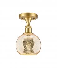 Innovations Lighting 516-1C-SG-G128-6 - Athens - 1 Light - 6 inch - Satin Gold - Semi-Flush Mount